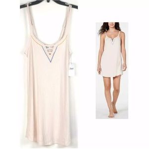 Jenni Ribbed Soft Chemise Lounge Shirt Small